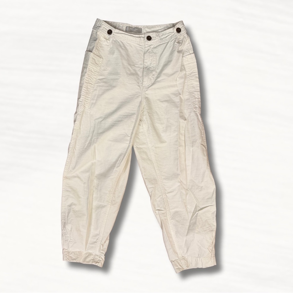Everlane Organic Cotton Cream Trousers